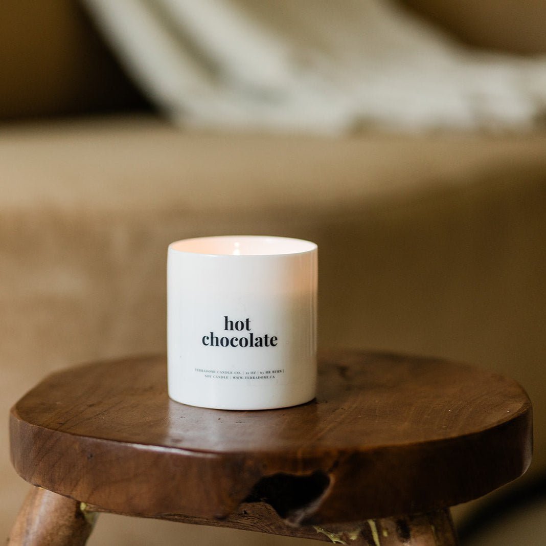 hot chocolate soy candle