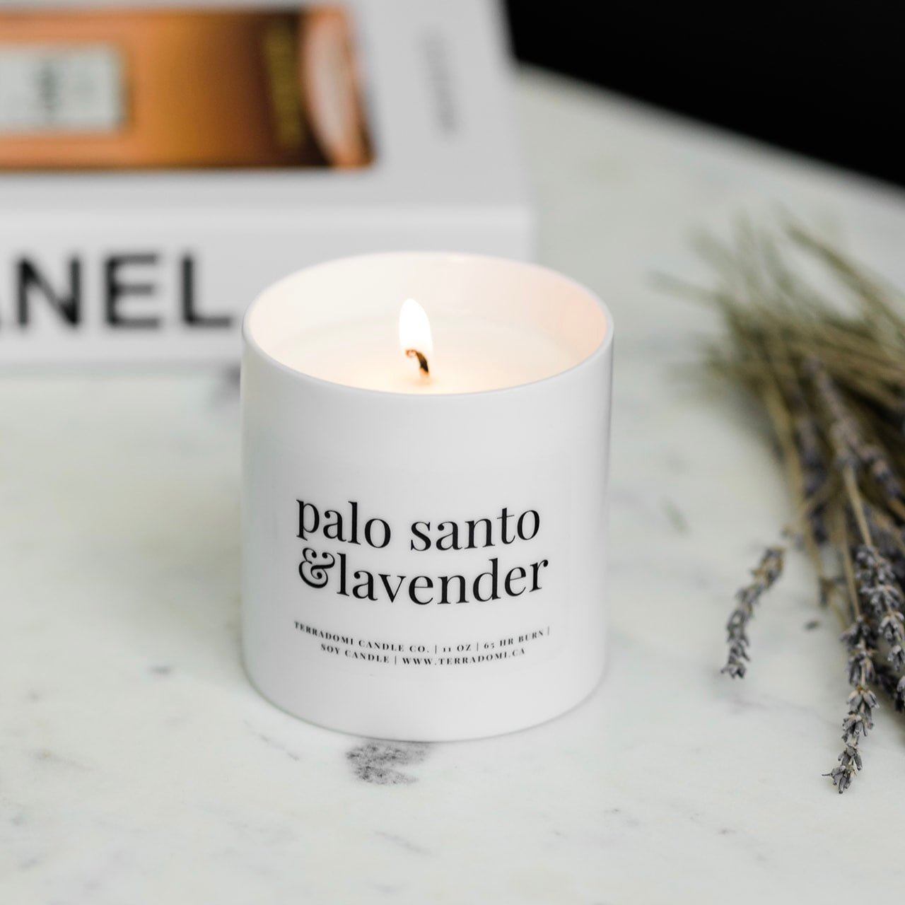 palo santo lavender scented candle