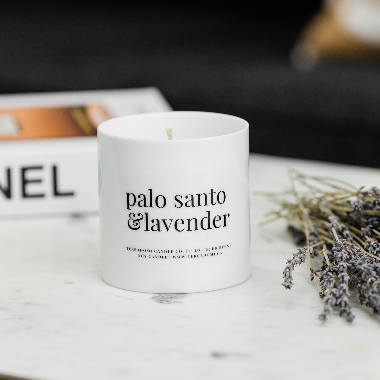 palo santo lavender non toxic candle